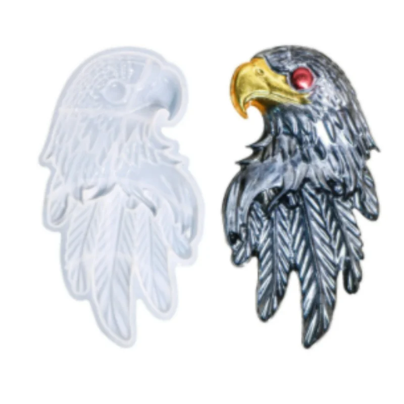 Eagle Head Mold, DIY Transparent Silicone 3D Eagle Head Mold, Eagle Head Silicone Molds Resin Mold