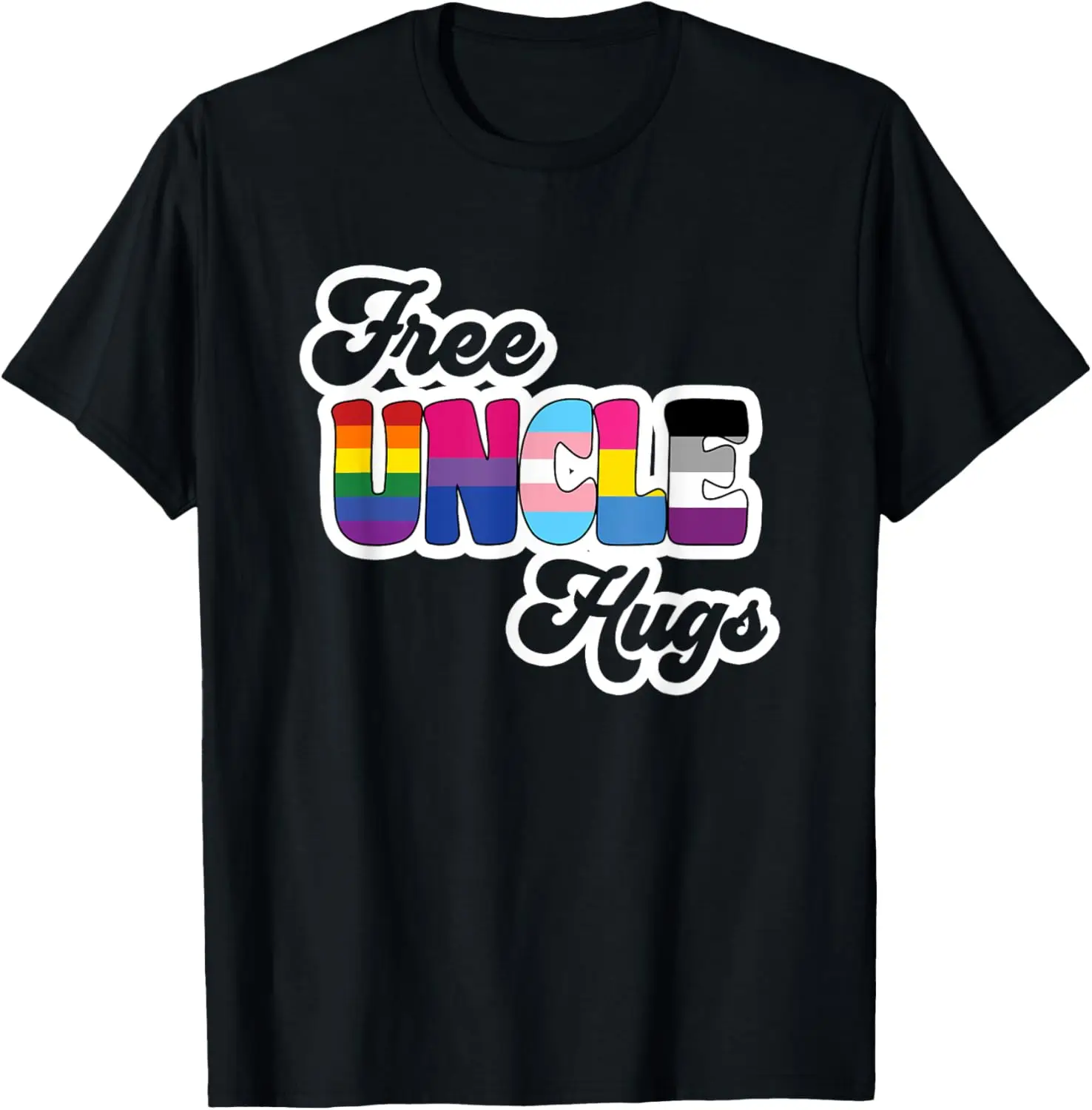 

Free Uncle Hugs LGBT Pride LGBTQ Gay Pride Transgender Bi T-Shirt