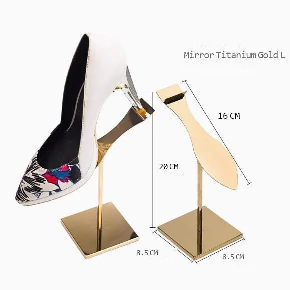 1PC Stainless Steel Shoe Display Rack Shoe Store Shoe Rack Mall Shoe Display Props Stand Adjustable Display Rack Shoe Holder