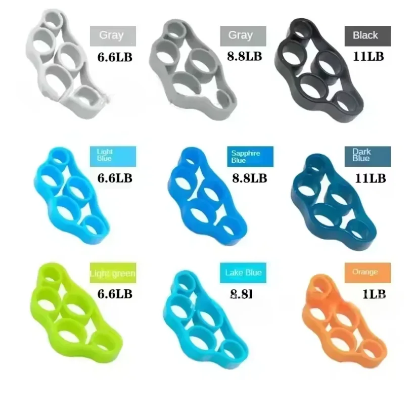 Silicone Finger Gripper Gym Hand Grip Resistance Band Wrist Stretcher Elastic Five Finger Expander
