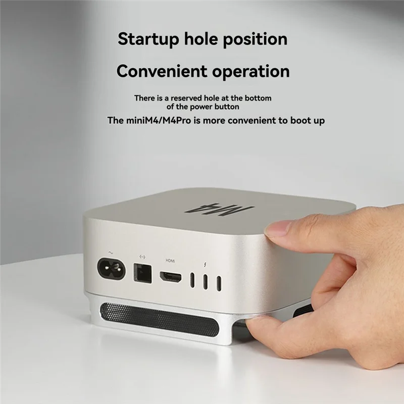 

Прочный охлаждающий держатель для настольной подставки для Mac Mini M4/M4 Pro, пылезащитное основание, кронштейн для рассеивания тепла, док-станция, охлаждающая настольная подставка H