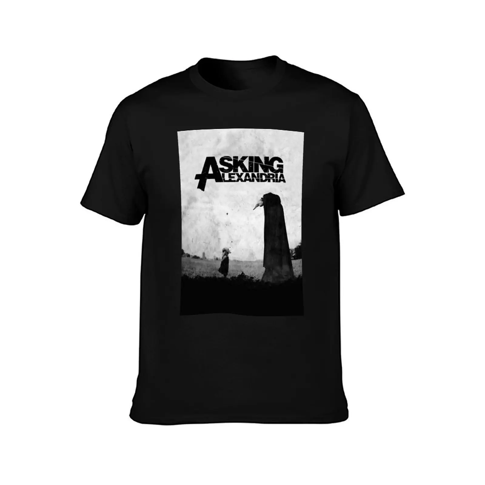 The Black - Asking Alexandria T-Shirt Summer Casual Cotton Tee Oversized Streetwear Tops Vintage Graphic Print 100% Cotton