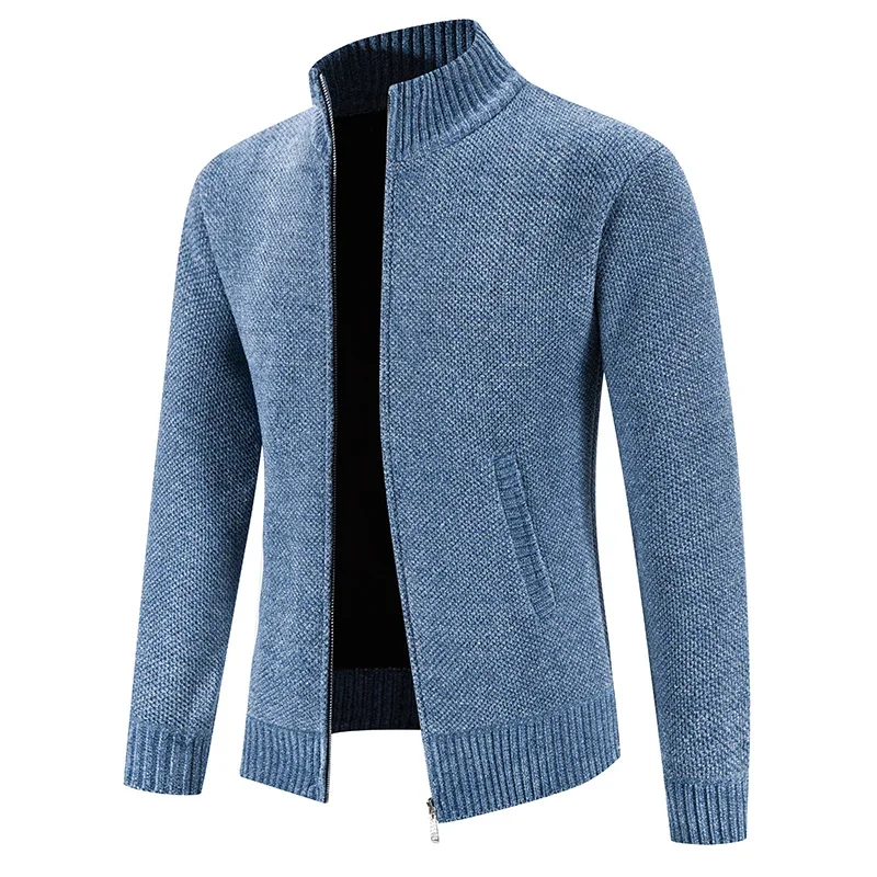 

Autumn and Winter Sweater Cardigan Men's Stand-up Neck Knitted Sweater Jacket