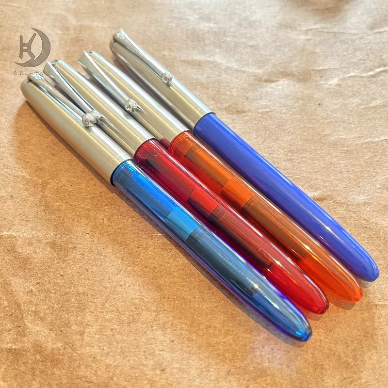 Jinhao 51A Kalligraphie-Stift mit Edelstahlkappe für Büro und Schule, transparenter klassischer Stift, tolles Geschenk für Männer und Frauen – Detail 1