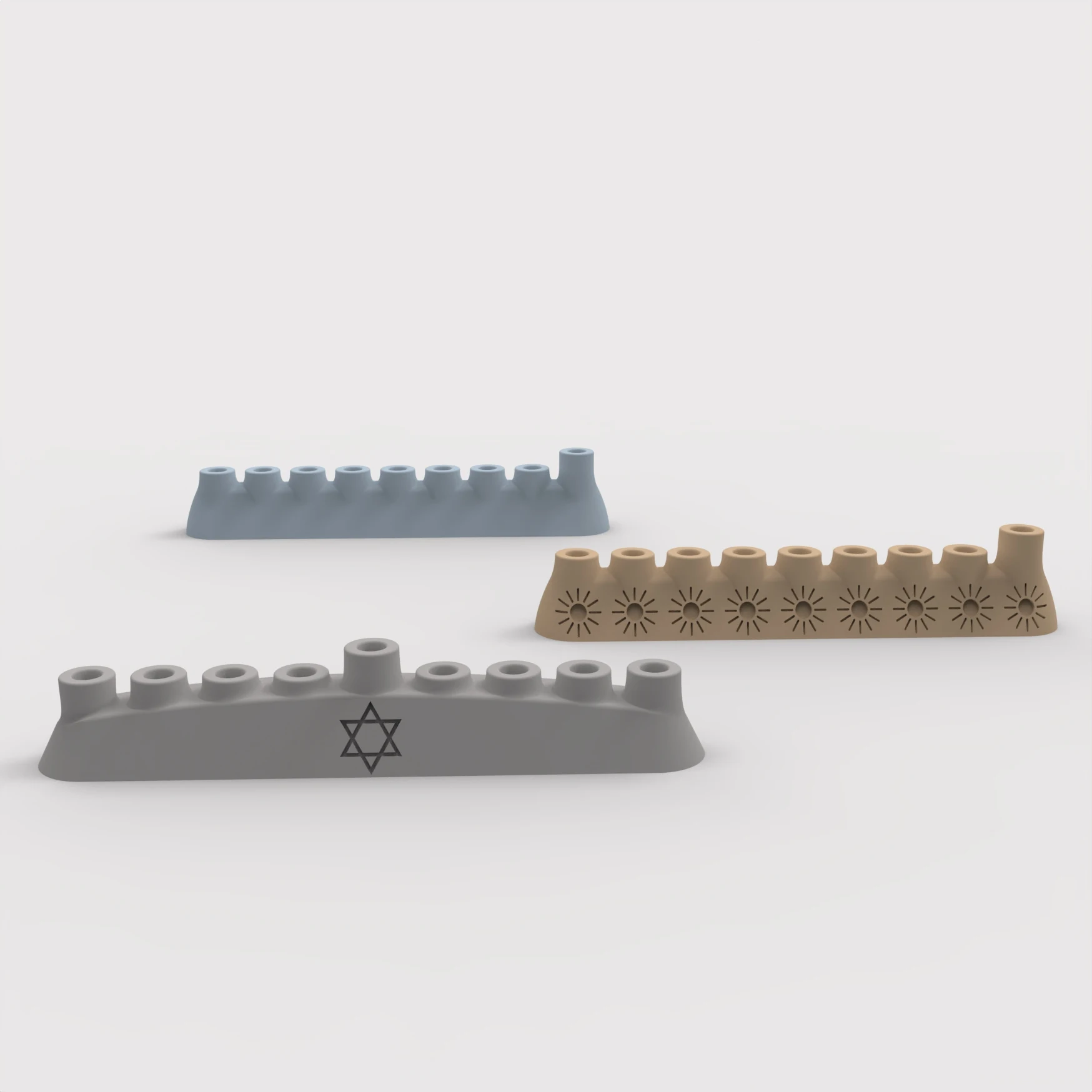 

Креативная форма для подсвечника chanukkah с 9 отверстиями, бетон, цемент, гипс, многоразовая силиконовая форма, подсвечник для еврейского фестиваля своими руками