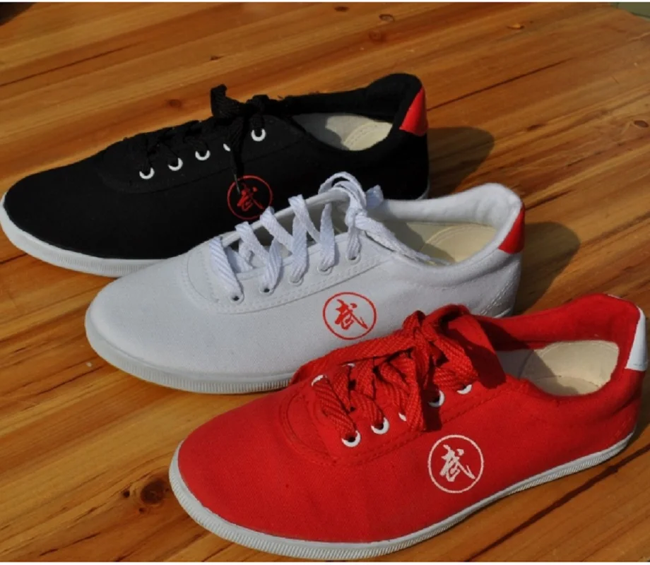 Wholesale New Chinese Style Men Women Taichi Kung Fu Martial arts Perform Shoes Casual Sport Canvas Flat Shoes Size EUR 35-45