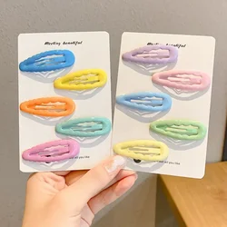 Cute Cartoon Waterdrop Metal Candy Color Baby BB Clips Girls Hair Pins Hair Clips for Kids Headwear Children Styling Accessories