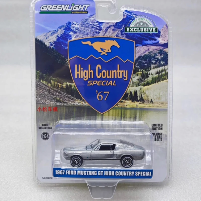 Grünes Licht 1:64 Maßstab 1967 Ford Mustang GT High Country Spezial legierung Auto Modell statische Dekoration Sammlerstücke Geschenk Spielzeug