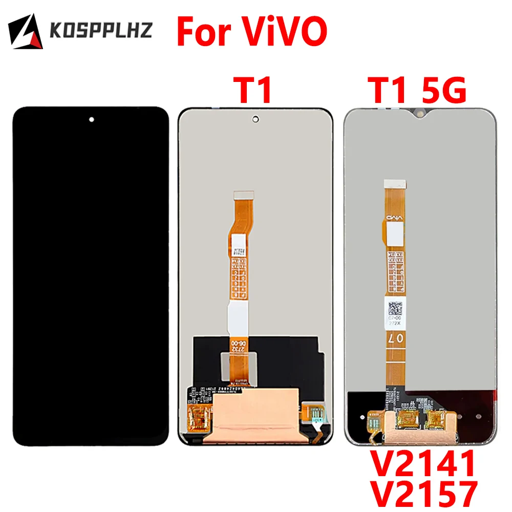 For ViVO T1 5G India LCD Display + Touch Screen Assembly Replacement For Vivo V2141 V2157 LCD Screen + Tools