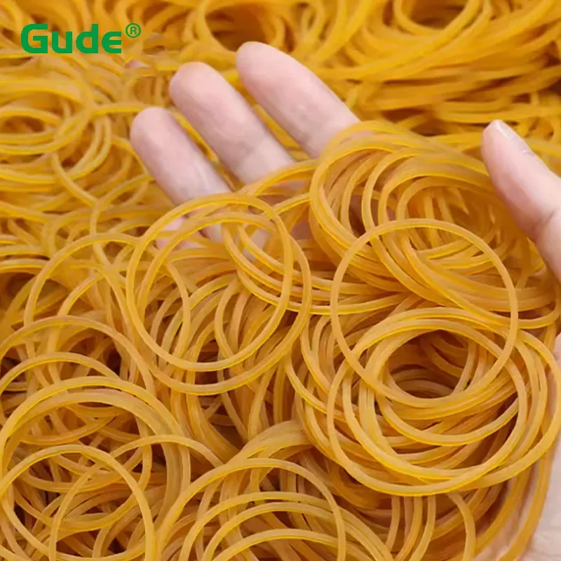 Yellow Elastic Rubber Bands O Rings Diameter 10/15/19/25/40/50mm