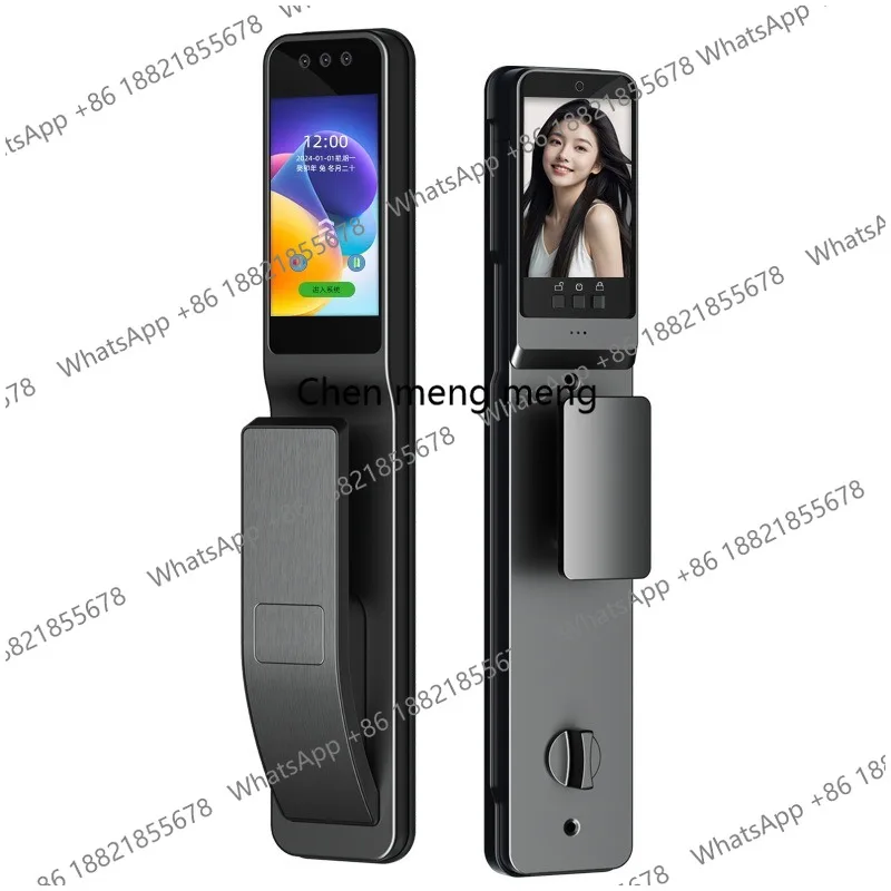 

Умный замок с функцией распознавания отпечатков пальцев и лиц, электронный замок для входной двери с мониторингом и вводом пароля, двойного назначения.