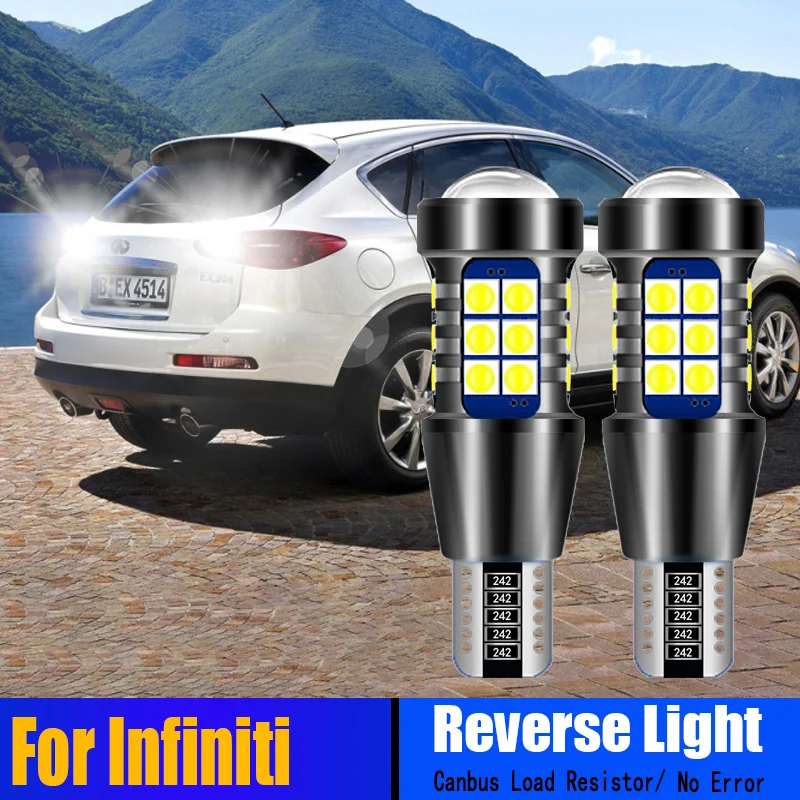 

2pcs T15 Canbus LED Reverse Light 921 Bulb W16W Backup Lamp For Infiniti FX35 FX45 M45 M37 M35H M35 M56 EX35 EX37 JX35 2013-2014