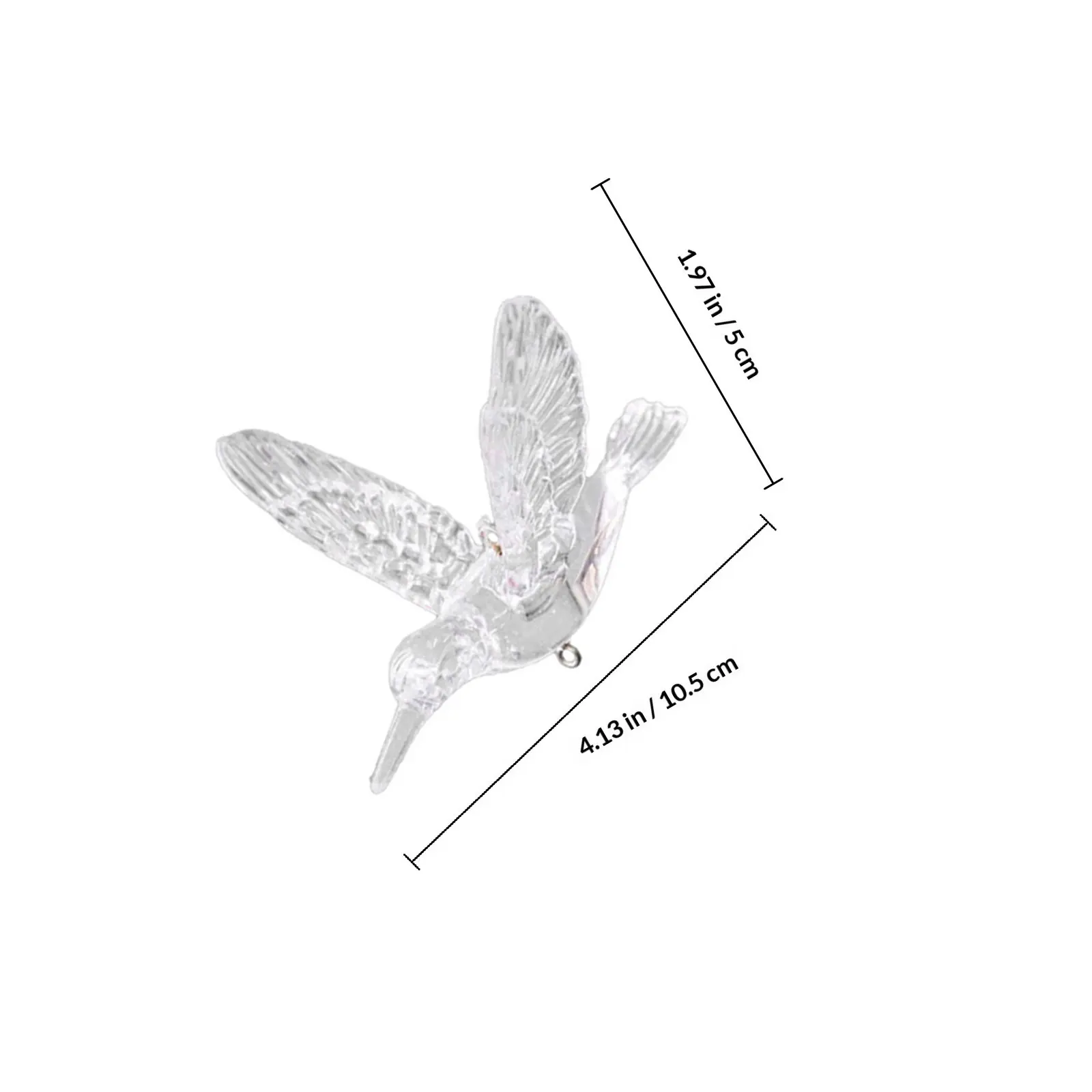 20Pcs Acrylic Hummingbird Hanging Decor Crystal-Like Light-Reflecting Bird Pendant for Home Wedding Decoration Window Door