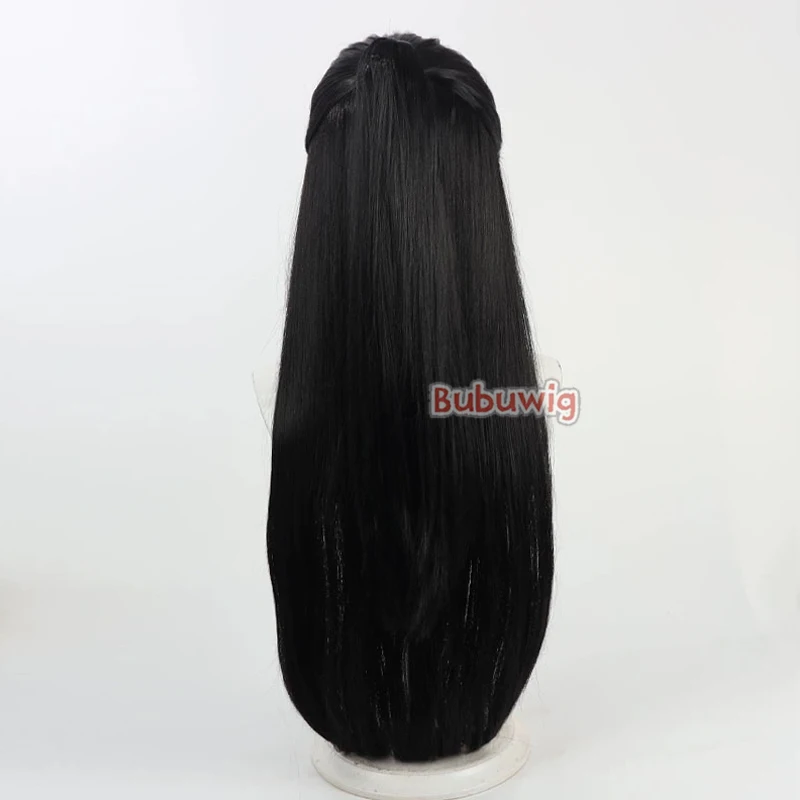 Bubuwig الشعر الاصطناعية Ashikaga Takauji تأثيري الباروكات Elusive الساموراي Ashikaga Takauji 80 سنتيمتر شعر مستعار أسود طويل مقاومة للحرارة
