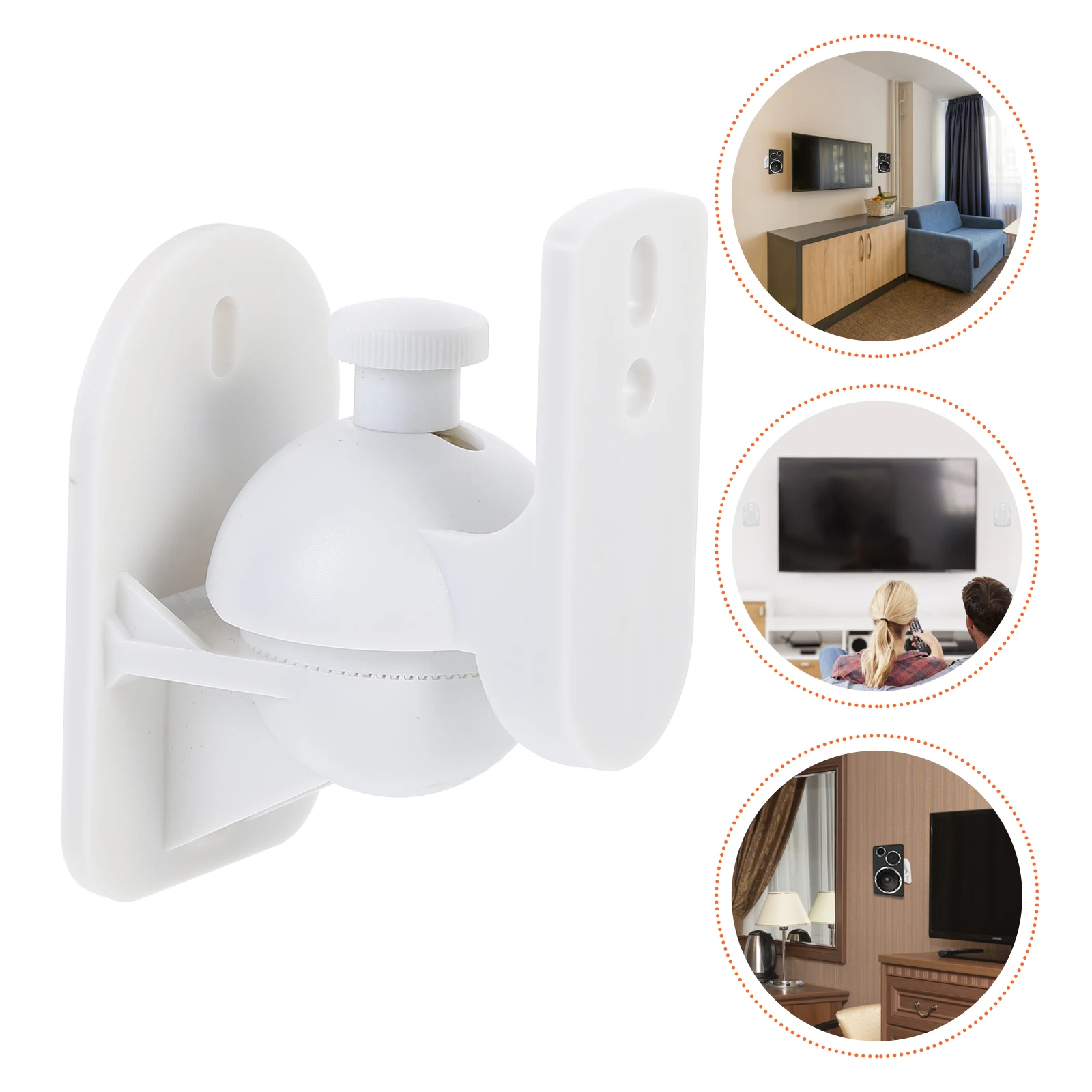

2 Sets Speaker Wall Bracket Abs Audio Stand for Surround Sound Speakers Bar Mount Heavy Duty Reliable Modern Design