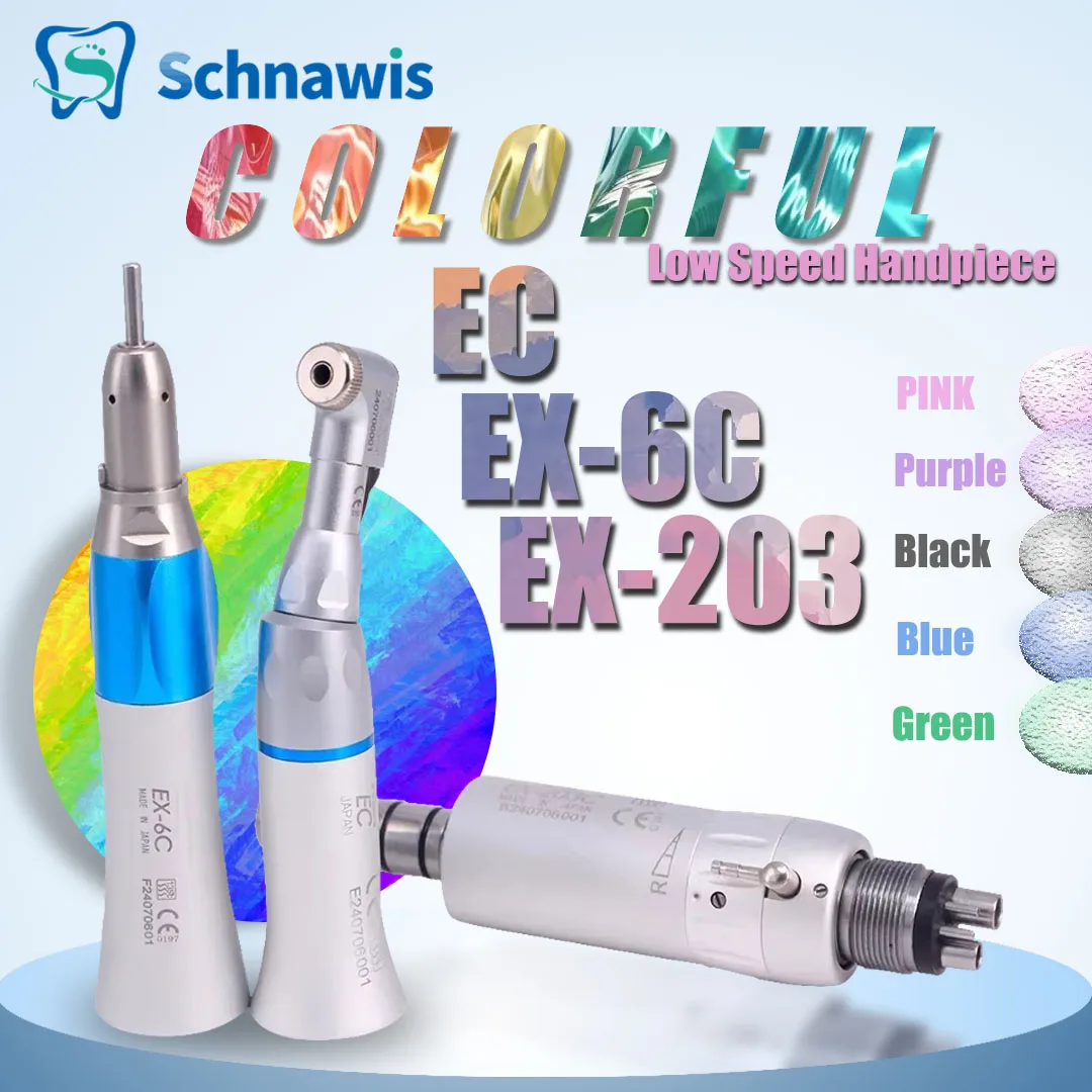 

Красочный EC EX-6CEX-203C Dental 1:1, прямой привод, против угла, низкая скорость, наконечник для стоматологии, против угла, полировальные инструменты