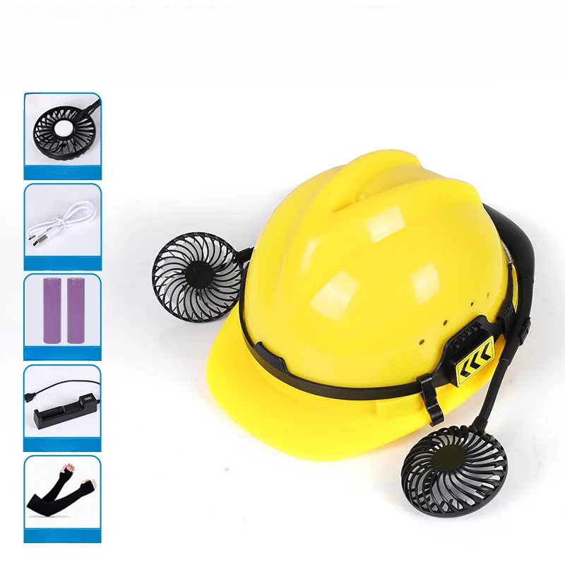 Universal Portable Fan for Safety Helmet Fan Ventilation Cooling Sunscreen Breathable Construction Safety Helmet Accessories