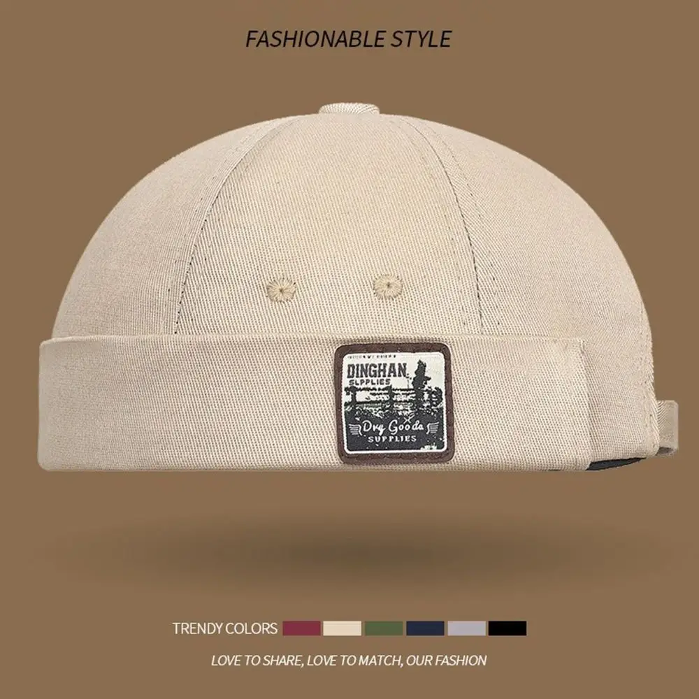 Modische verstellbare Beanie-Mütze aus Baumwolle, einfarbig, Hip-Hop-Kappe, Sonnenschutzmütze, Damen-Hüte und -Kappen – Detail 10