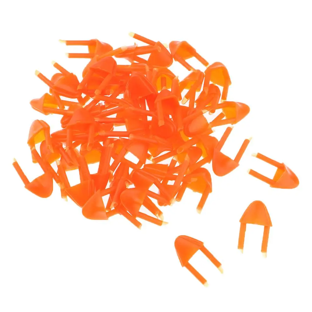 Bag of 100 Pieces Plastic Eyes Nose, for Bear Doll Stuffed Animal 12mm, Orange