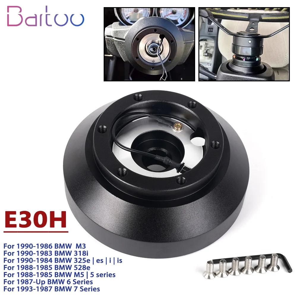 

E30H High Quality Steering Wheel Short Hub Adapter Kit Adapter Boss Kit For BMW E30 M3 M5 318i 325e 528e 5/6/7 Series QR052