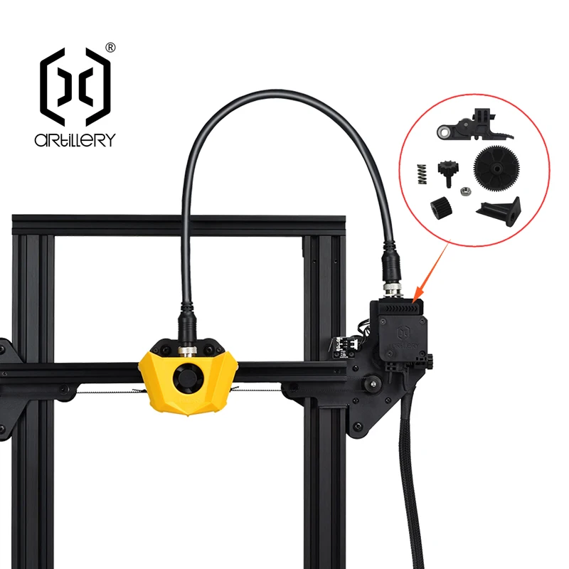 ปืนใหญ่3d เครื่องพิมพ์ Hornet Titan Extruder ชุดโครงสร้างอะไหล่ Extrusion Handle,เกียร์ใหญ่,Knurled Stud,ฤดูใบไม้ผลิ,ท่องเที่ยวหลอด