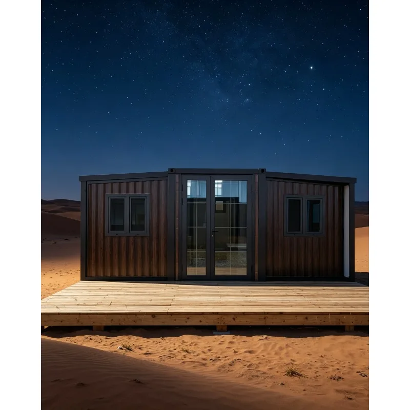 Luxury 20FT 30FT 40FT Small Foldable Mobile Tiny Home Container House Prefabricated Folding Expandable Portable Steel Structure