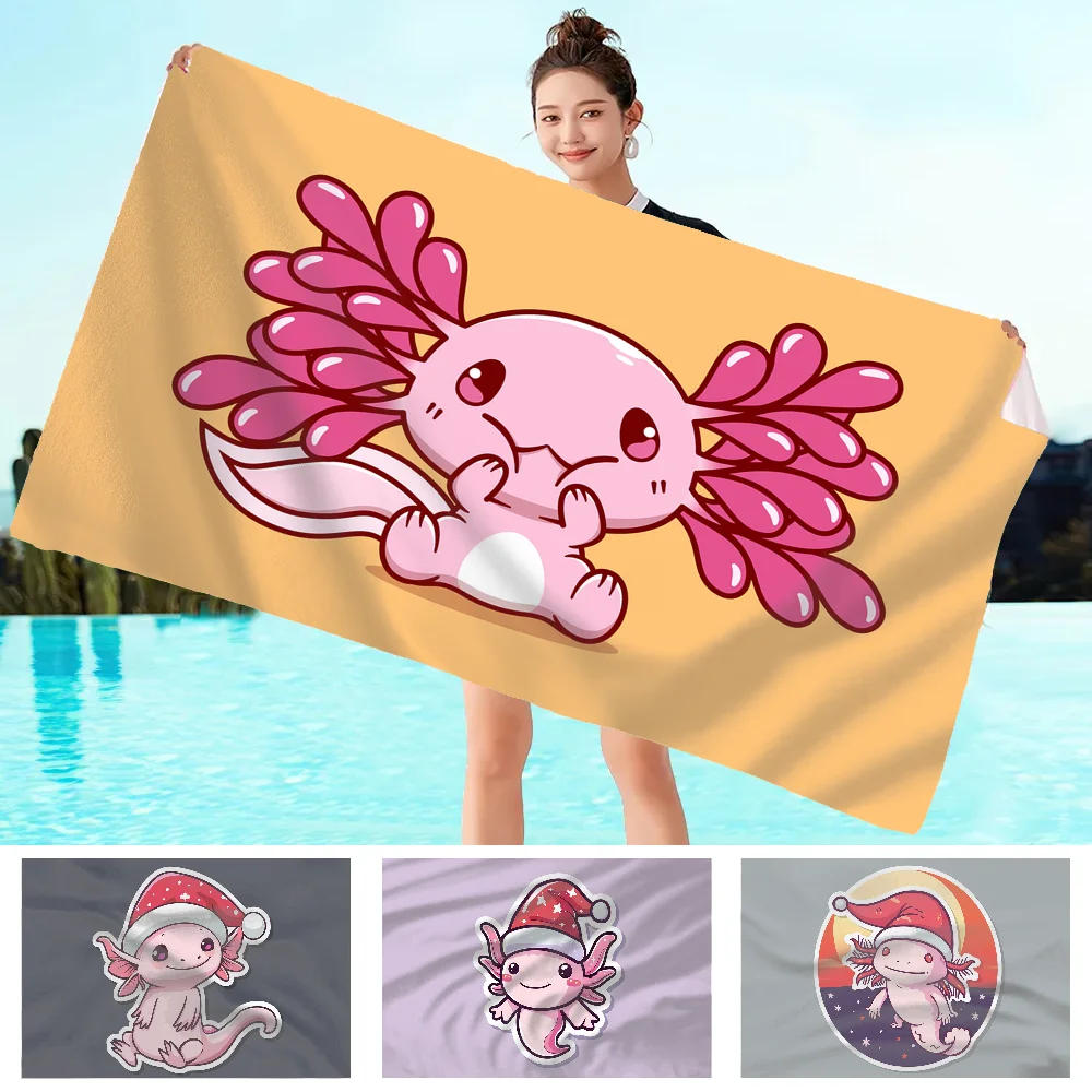 Axolotl Art Towel Bath towel pattern beach towel quick drying and absorbent Pure Cotton basically never fade