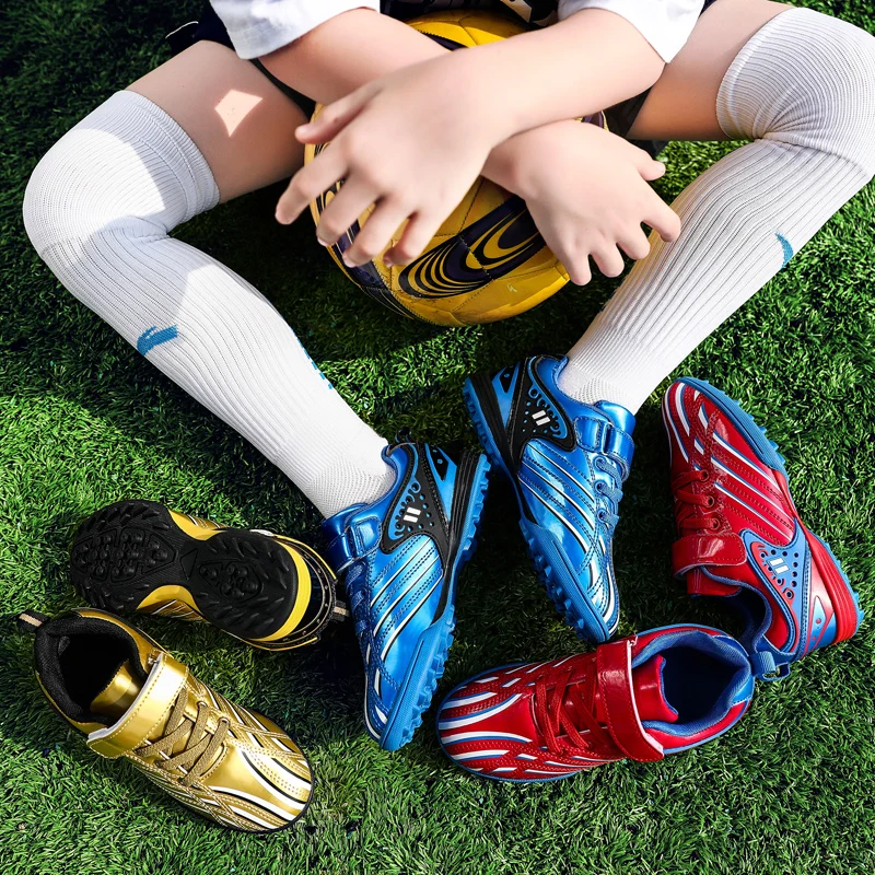 Football boots kids FG/TF ankle boots anti-slip boys and girls football association futsal shoes kids football training