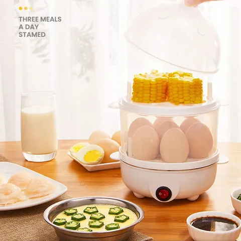 단층 및 이중층 다기능 계란 밥솥 옥수수 시럽 바로 먹을 수 있는 아침 식사 삶은 계란 찜기 주방 가전
