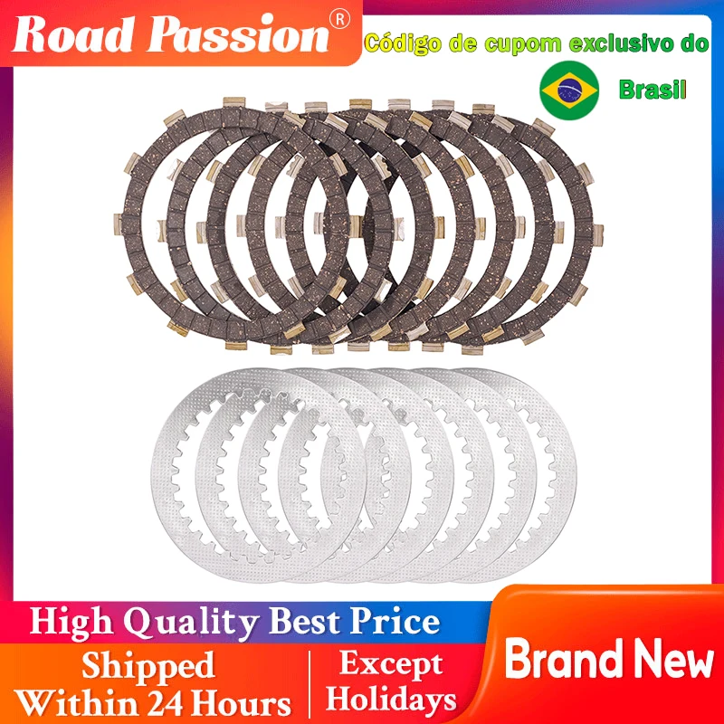 Disco de fricção e placas de aço para motocicleta, paixão de estrada, atv, baquelite, para yamaha xt660r xt660x 25kw xt660z tenere xvs650 mt03