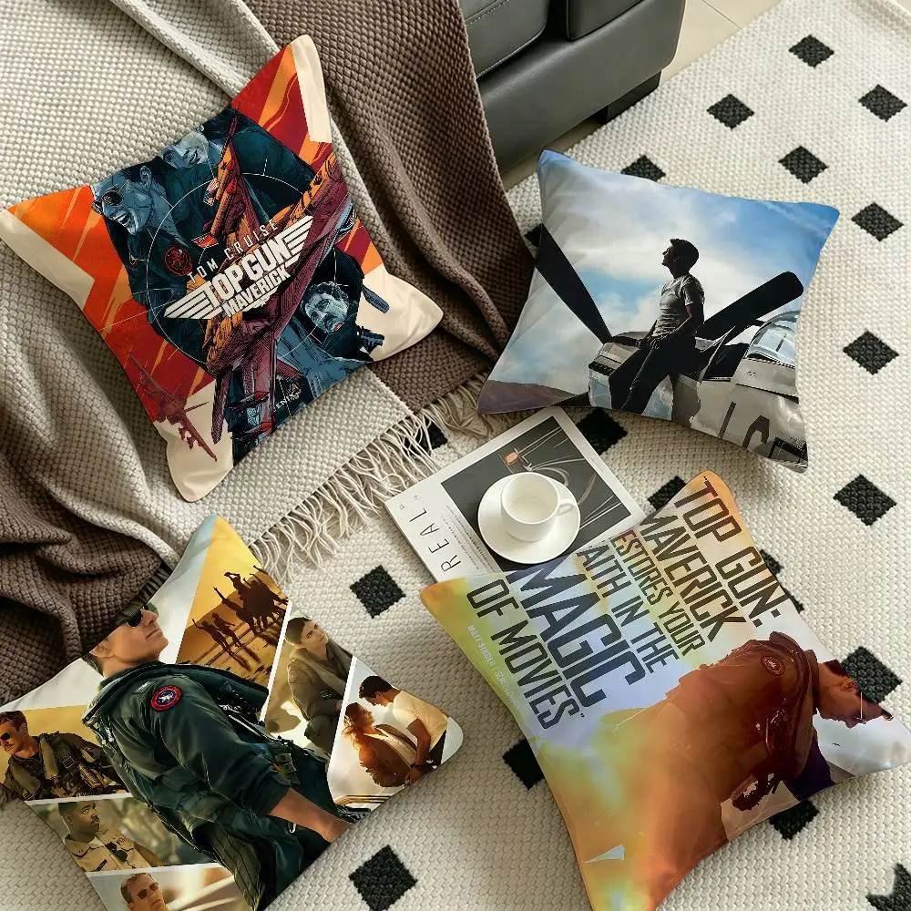 Movie T-Top Gun Personalized picture text home decorative pillows Household Gifts 45x45cm