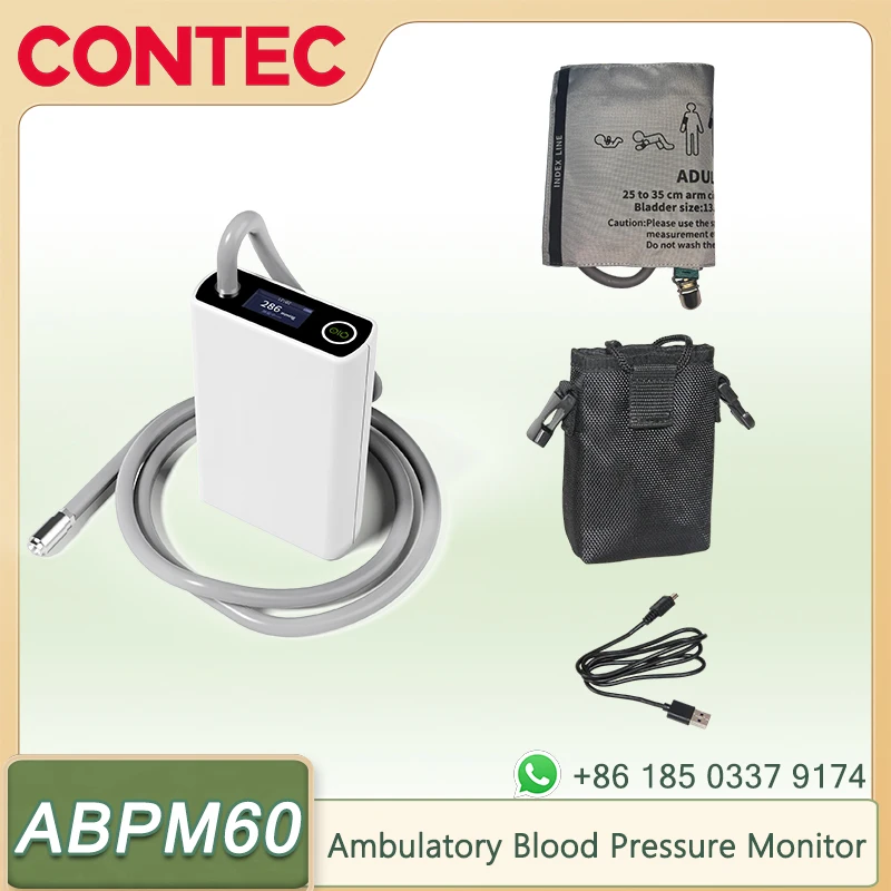 CONTEC ABPM60, 24 Hours, Ambulatory Automatic Blood Pressure Monitor, NIBP Monitor