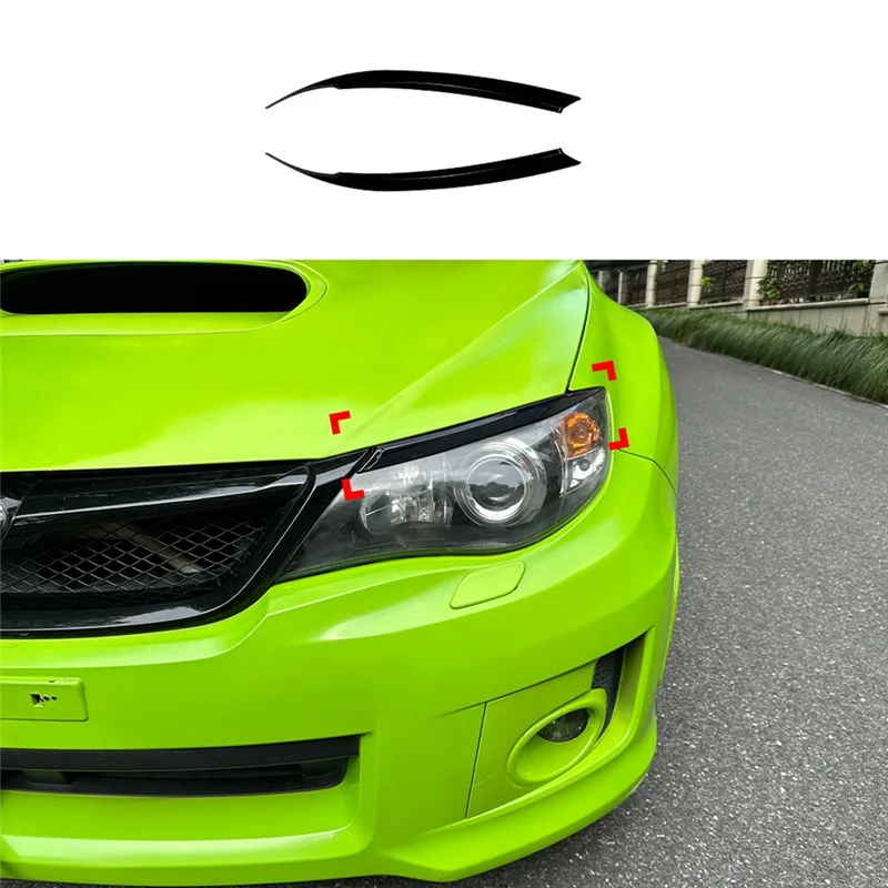 

For Subaru Impreza WRX STI 2007-2014 Head Lamp Eyebrow Cover Trim Head Lamp Eyelid Car Headlight Accessories