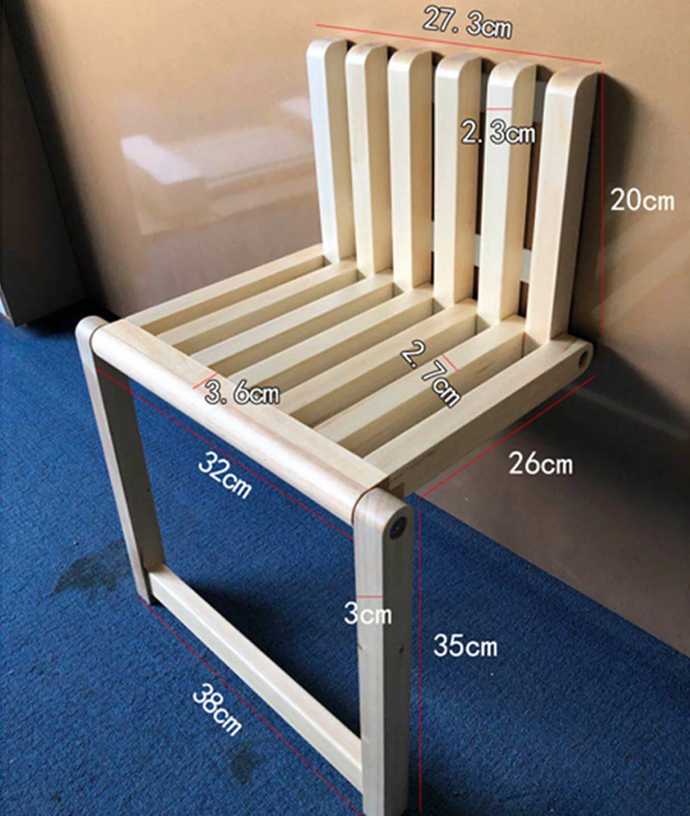 Folding Shower Chair Seat Bench Wall Mounted Wall Folding Porch Chair Door Shoe Cabinet Hidden Footstool Folding Bathroom Stool