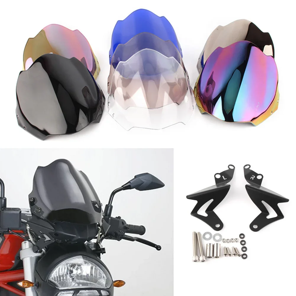 

Motorcycle screen Windshield WindScreen Screen Deflector Protector For Ducati Monster 696 796 659 795 1100/1100S/1100EVO