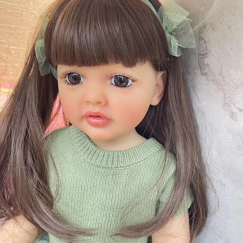 

55 см виниловая кукла Reborn всего тела для малышей Betty Lifelike Awake Baby Girls 3D Skin с видимыми венами muñeca bebés reborns