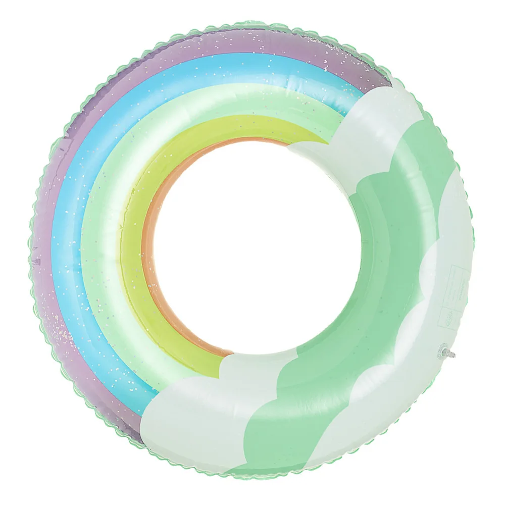 Floating Swimming Ring Premium PVC Safe for Smooth Interior Inflatable Pool Tube for Summer Outdoor Water Play Beach