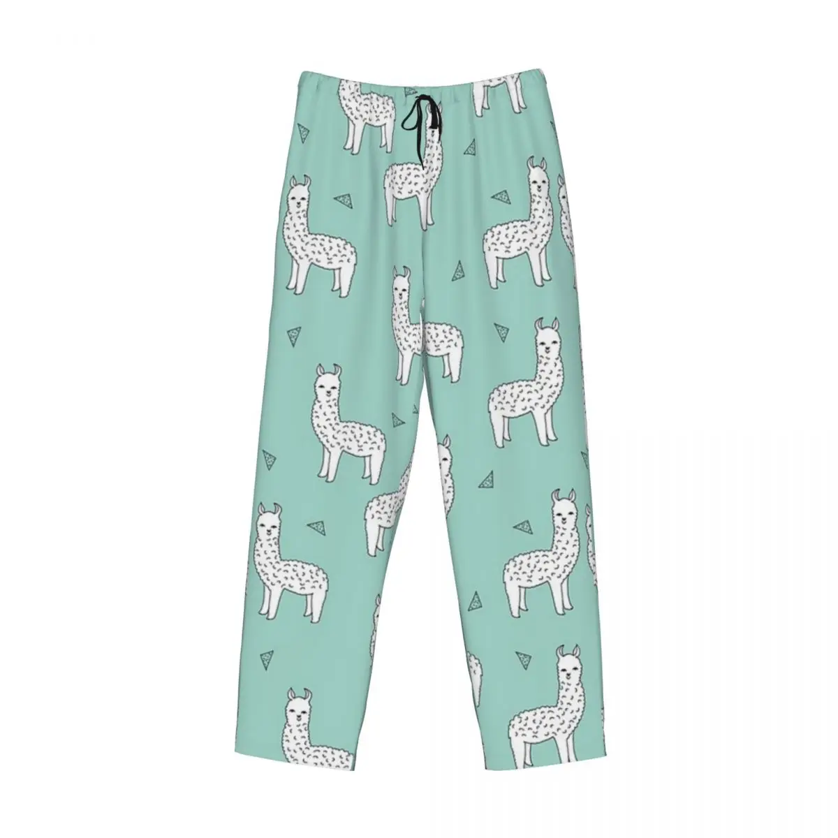 Custom Llama Alpaca Animal Pajama Pants Men Sleepwear Sleep Lounge Bottoms with Pockets