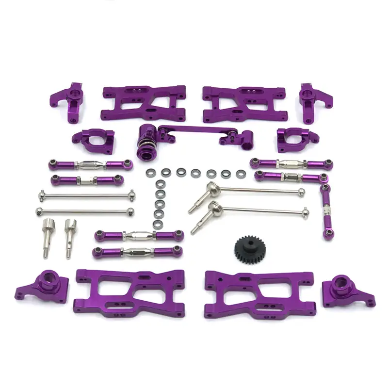Wltoys 144010 144002 124017 124019 124018 144001 124007 RC car Parts Upgrade Metal Kit drive Shaft Pull Rod Swing Arm Steering - Image 3