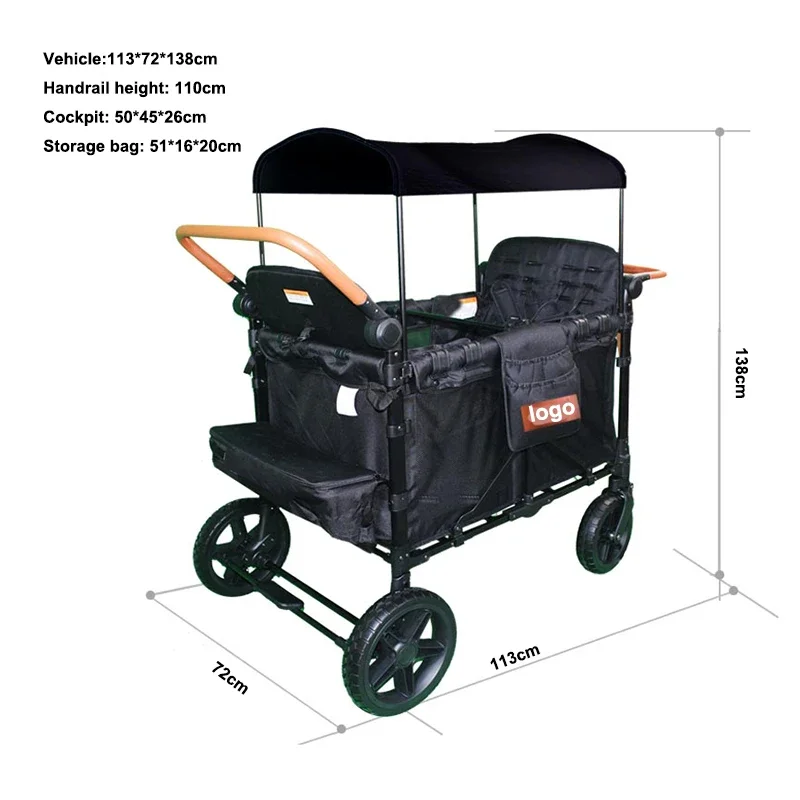 folding utility stroller wagon cart collapsible  outdoor  picnic camping   for beach   12kg