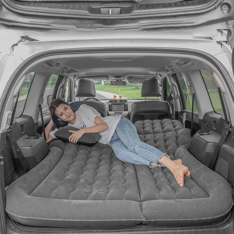 

Portable Inflatable Camping Mattress With Pillows and air Pump Car Air Bed Mattress SUV Sleeping Pad