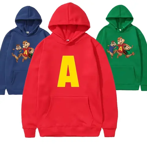 Alvin and The Chipmunks 2026 Fashion Unisex Casual Sportswear Men's Hoody Alvin Chipmunk Halloween Costume Women's Pullover Tops
