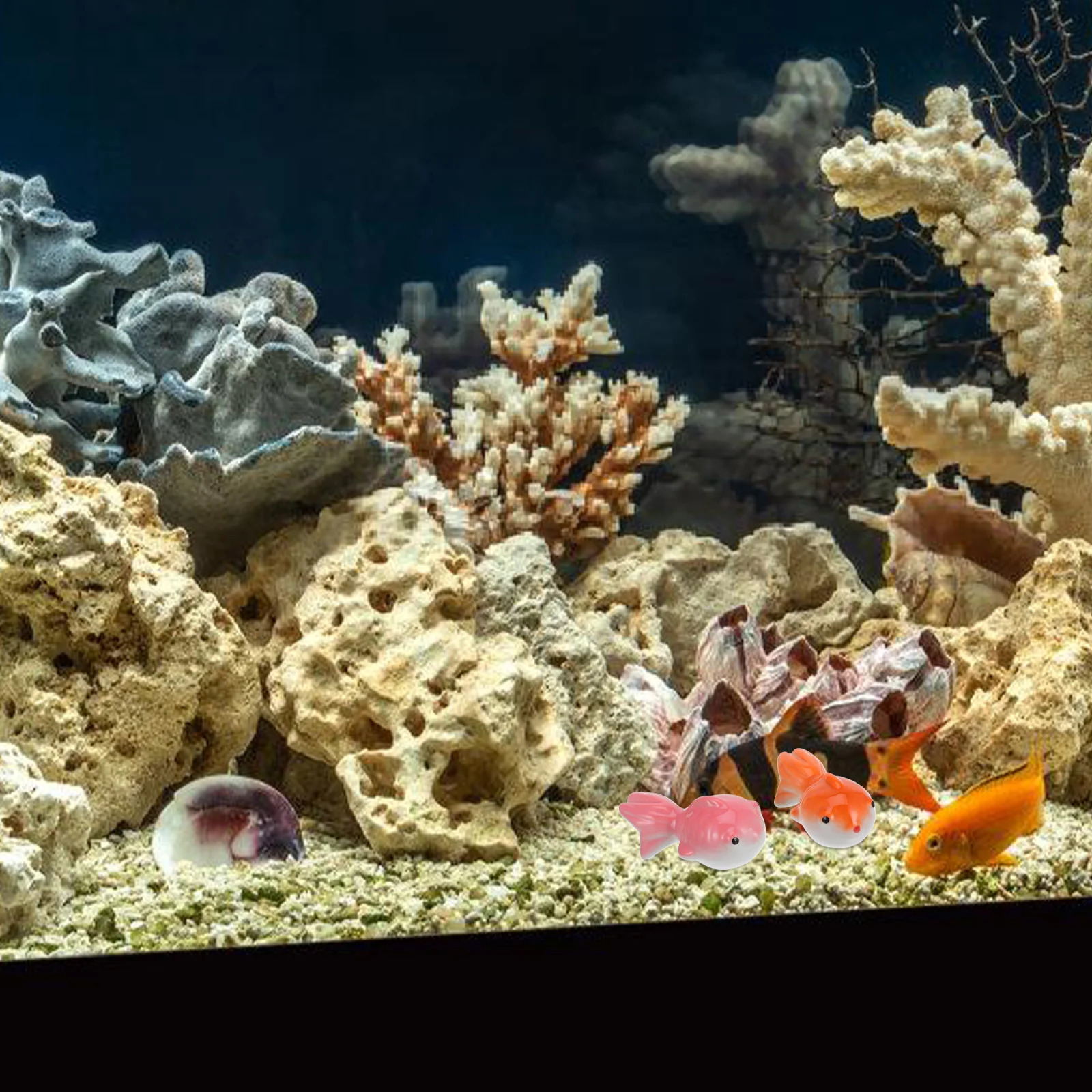 

Floating Ceramic Goldfish Decor Set of 2 for Garden Pond Aquarium Outdoor Water Feature Pink Orange Fish Ornament Home Decor