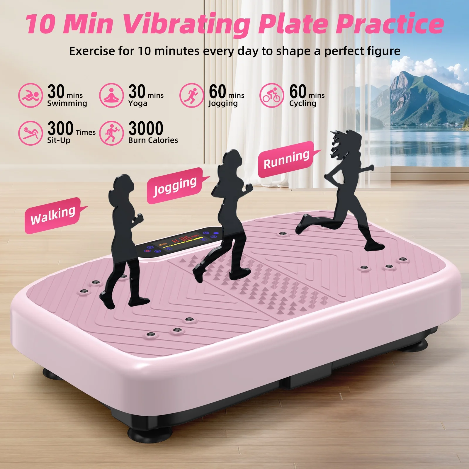 New Home Gym Fitness Magic Body Crazy Fit Exercise Machine with Portable Electromagnetic Vibration Plate for Home Use