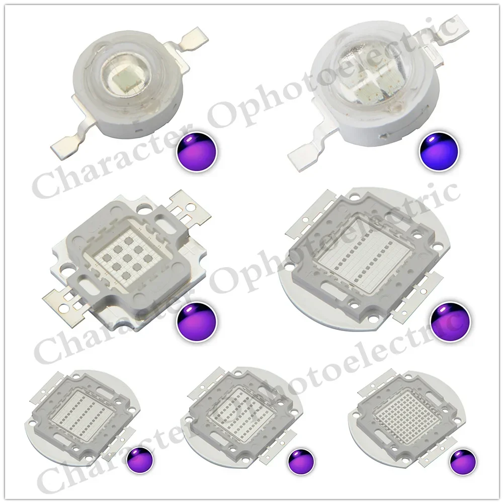 High Power LED Chip UV 3W 100W Ultraviolet Purple Epileds COB LED Chip Light on Copper PCB370nm 380nm 395nm 400nm  uv led