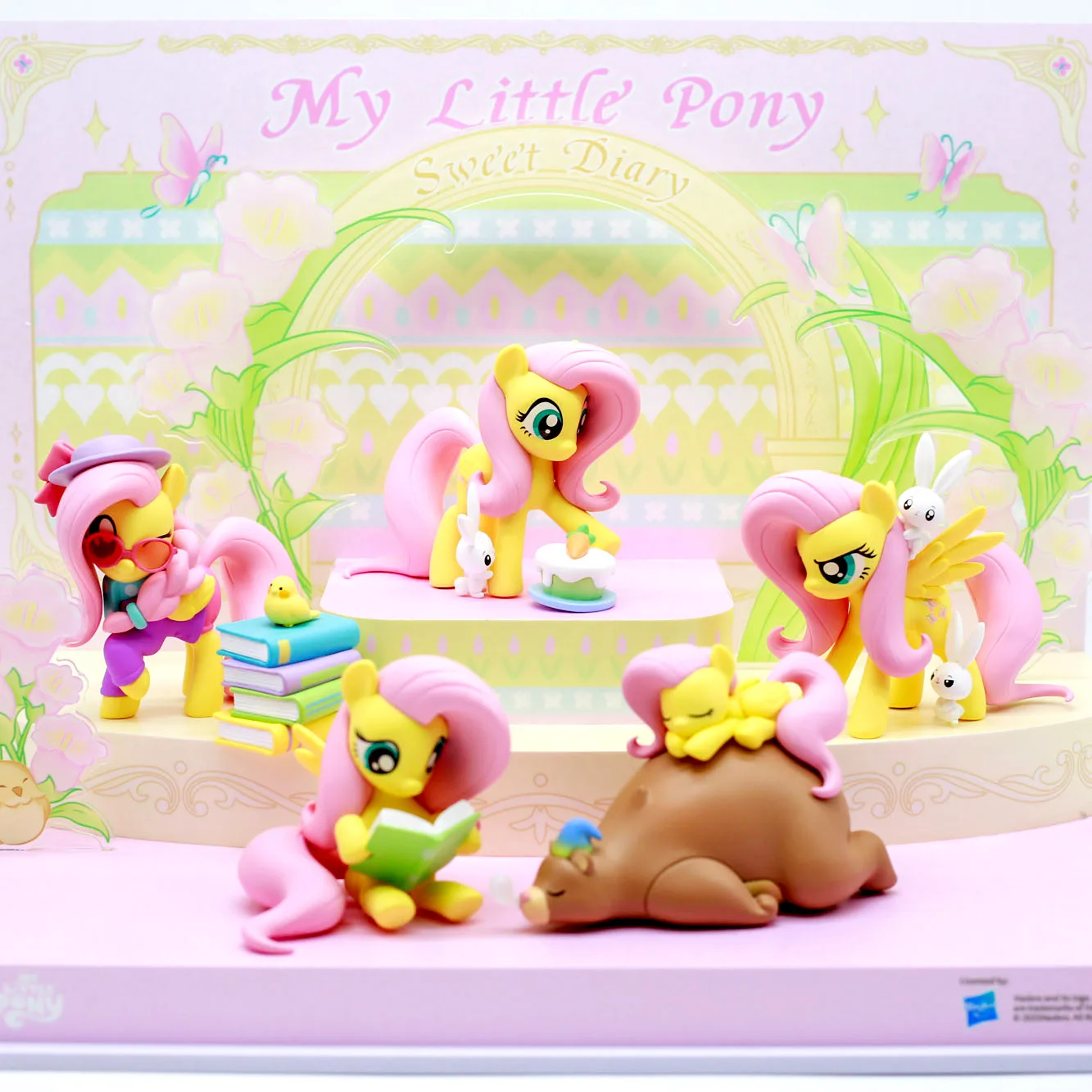 

FUNISM My Little Pony Sweet Diary Action Figure Blind Box Toy Cartoon Dolls Fluttershy Desk Decor Collect Kids Christmas Gifts