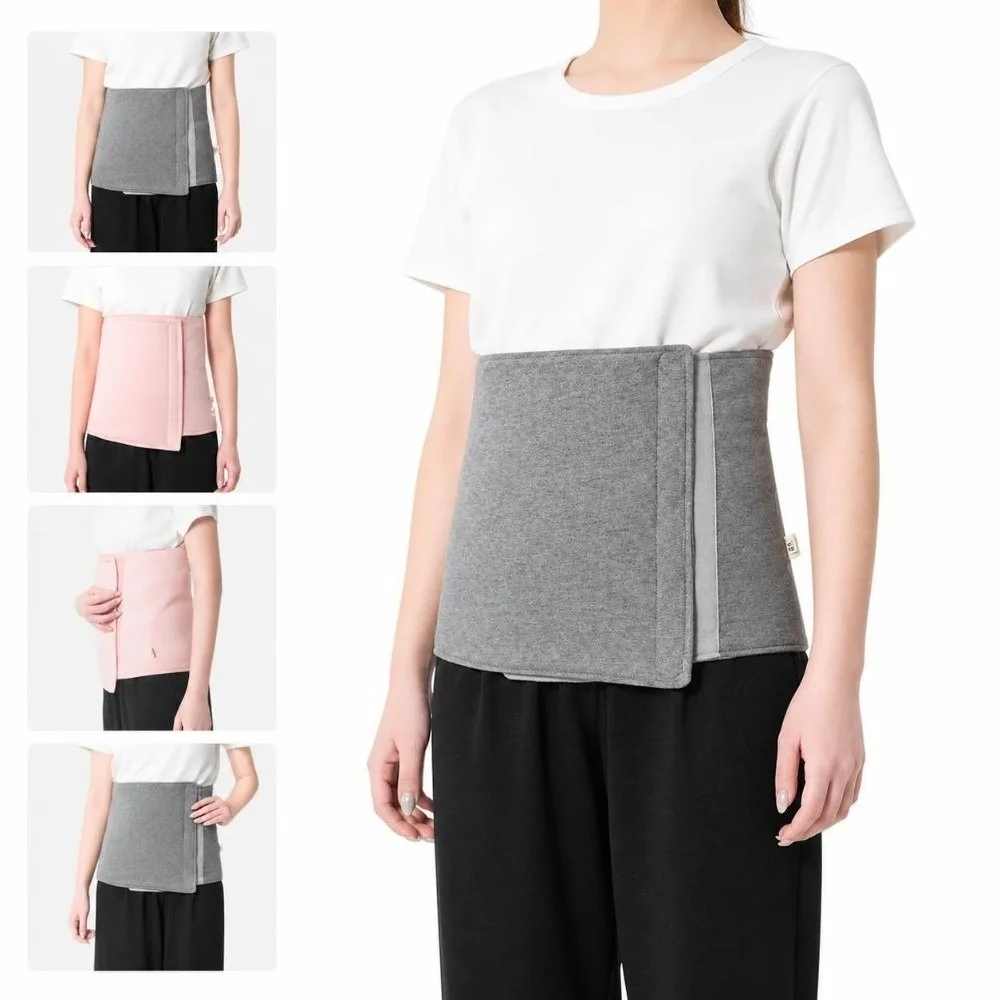Adjustable Waist Warmer Belt Cotton Filling Thick Thermal Back Support Protector Hook-and-Loop Breathable Thermal Belly Wrap