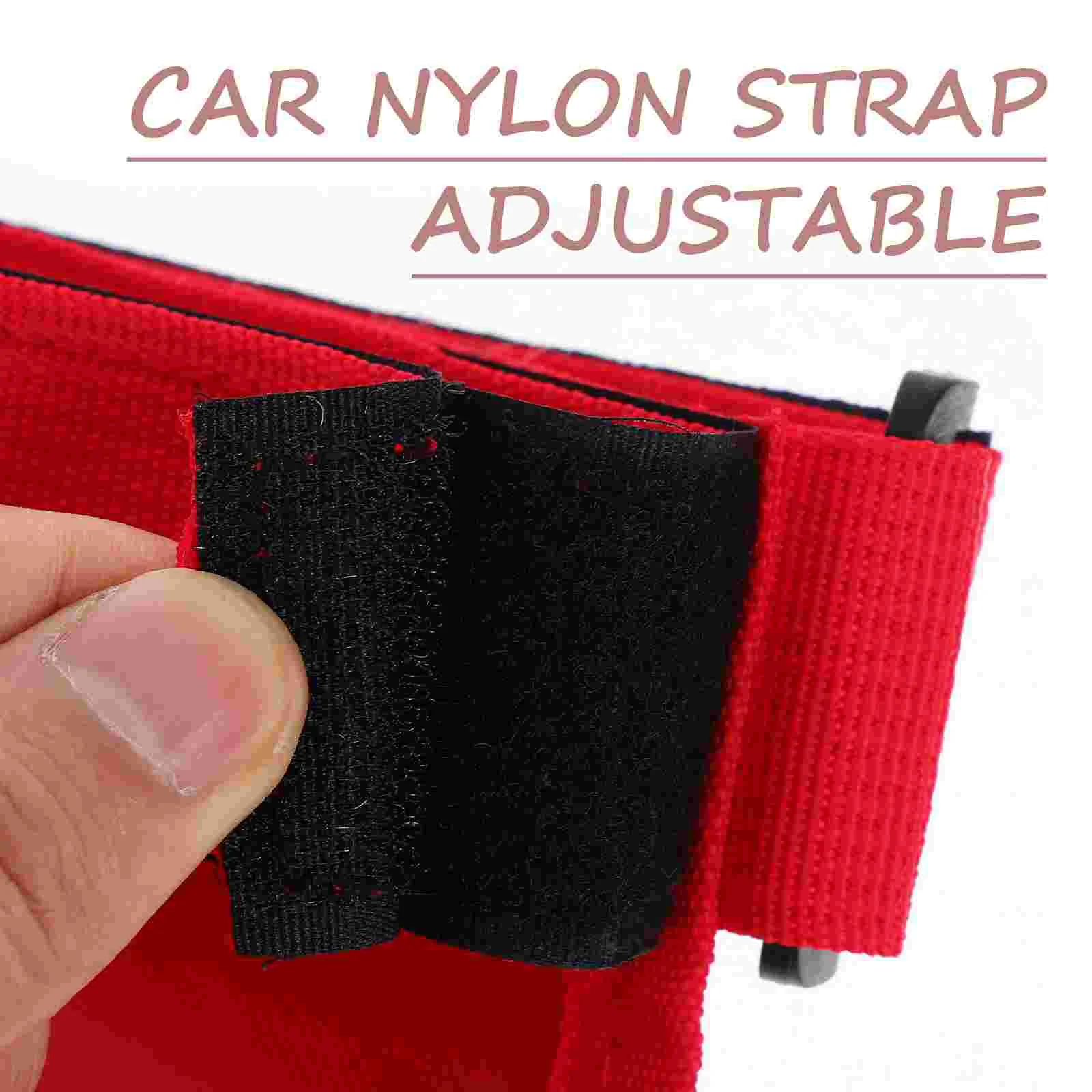 Fire Extinguisher Strap Mounting Universal Red Plastic Fixed Belt Car Accessories