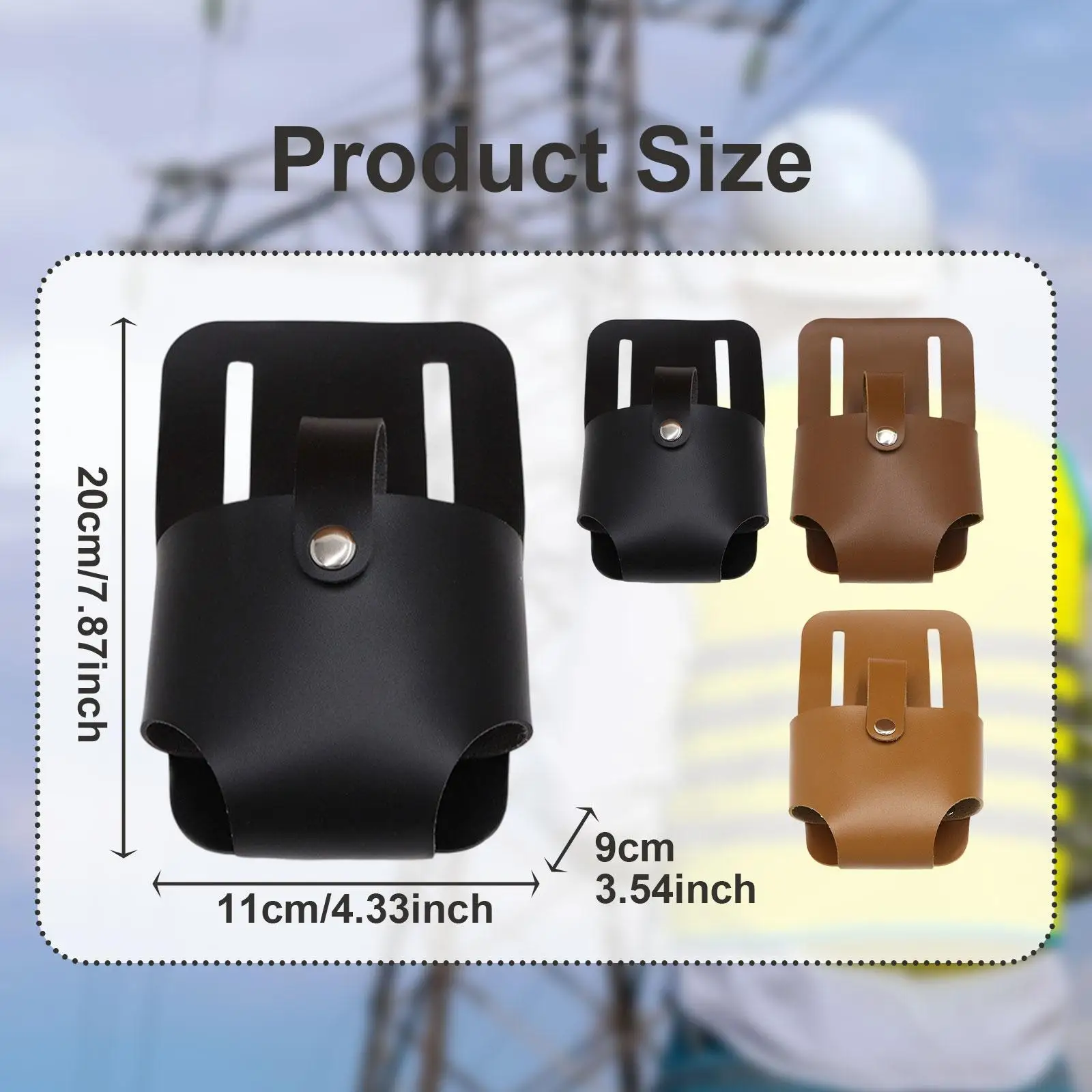 شريط القياس حامل حزام كليب دائم بو الجلود أداة الحقيبة إغلاق آمن للنجارين كهربائيين #6