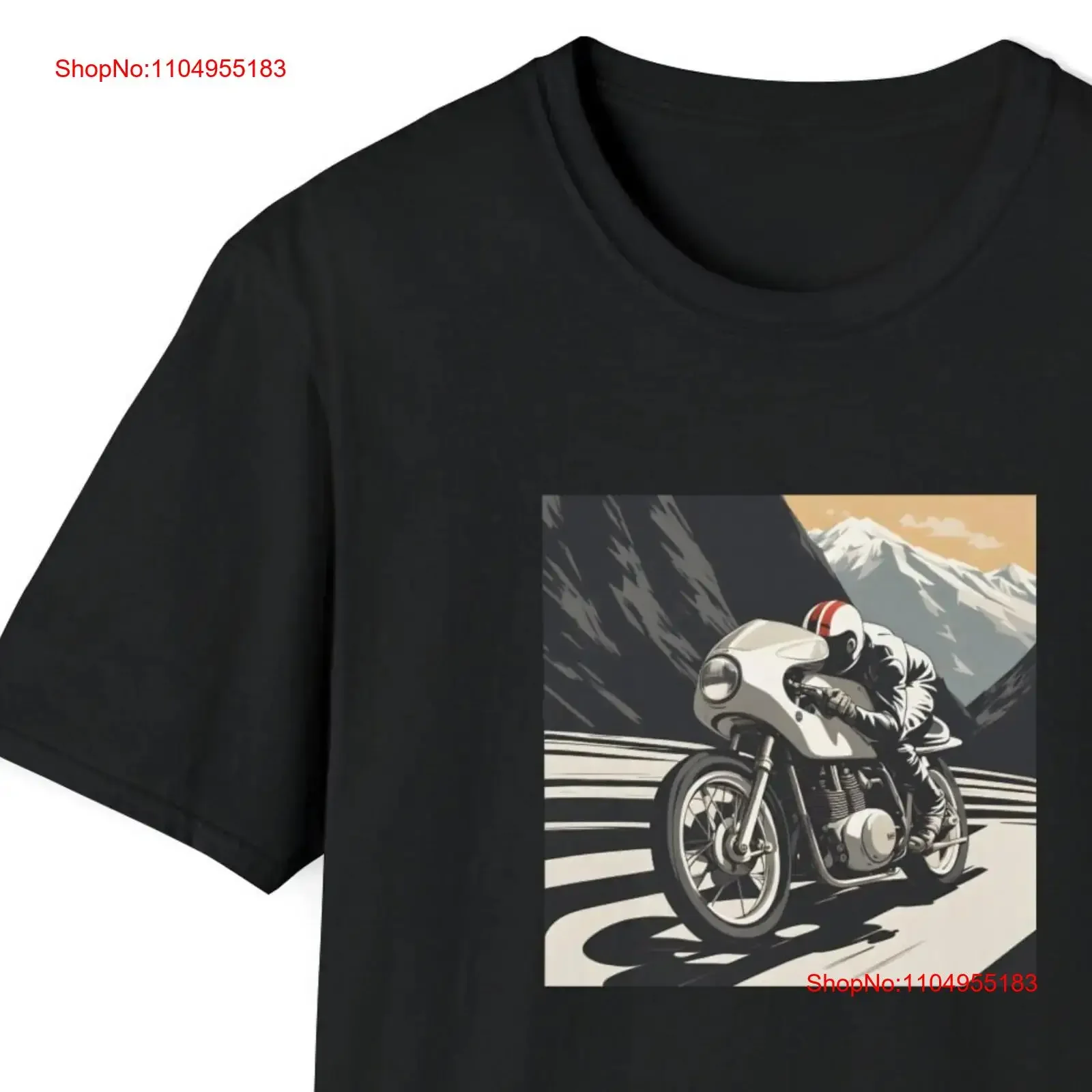 تي شيرت كلاسيكي للدراجات النارية من Cafe Racer لراكبي الدراجات النارية، قميص أنيق مغسول عتيق للارتداء اليومي، متعدد الاستخدامات قليلاً #1